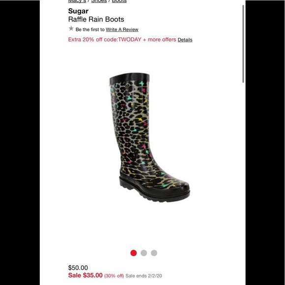 sugar rain boots